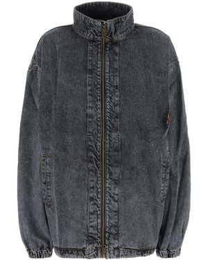 Y. Project Organic Cotton Deconstructed Denim Jacket - Grey