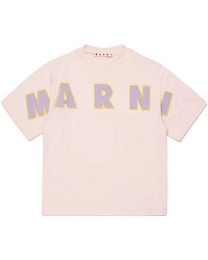 Marni T Shirt With Logo - Pink