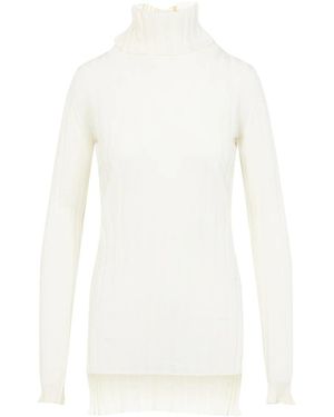 Carven Turtle Neck Underpinning Pullover - White