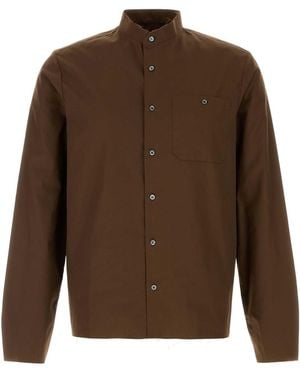 Prada Regular Solid Shirt - Brown