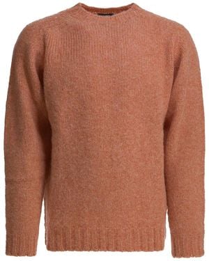 Beams Plus Shaggy Bernard Knitwear - Brown