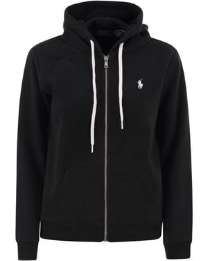 Polo Ralph Lauren Hoodie Con Zip - Nero