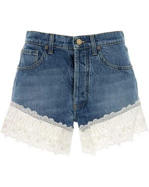 Alanui Romance Denim Short - Blue