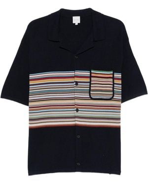 Paul Smith Signature Poloshirt mit Streifen - Schwarz