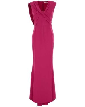 Givenchy Long Draped Dress - Pink