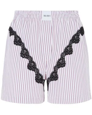 The Attico De Attico White En Purple Shorts - Grijs