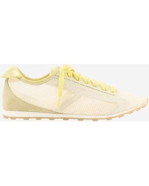 Jacquemus Mesh And Leather Sneakers - Yellow