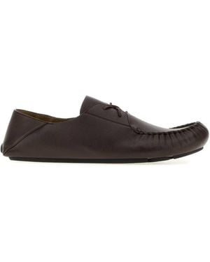 Loewe Dark Leather Rambla Loafers - Brown