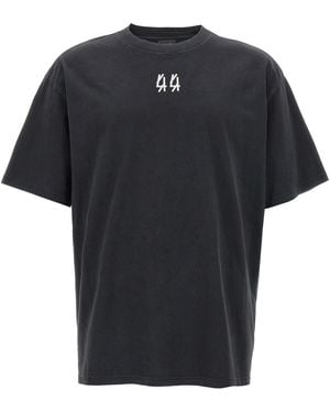 44 LABEL Fossil T Shirt Nero-Uomo