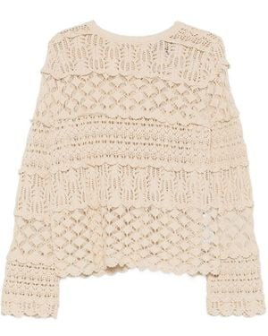 Semicouture Zilla Cotton Cardigan - Natural
