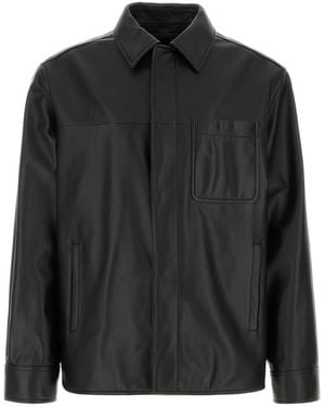 Loewe Black Leather Shirt