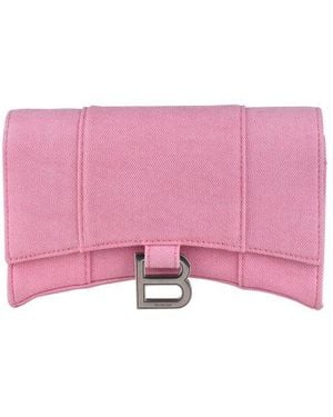 Balenciaga Sandglas -Brieftasche auf der Kette - Pink