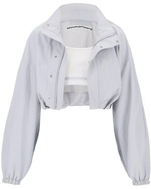 Alexander Wang Bijgesneden Jas Met Geïntegreerde Top. - Wit