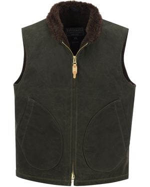 Manifattura Ceccarelli Ifattura Ceccarelli Mountain Vest Velvet Waistcoat - Black