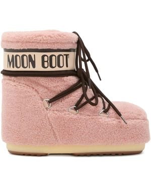 Moon Boot "Icon" Low Fleece Boot - Pink