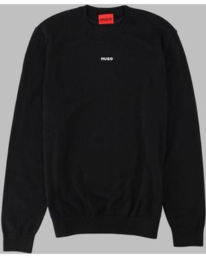 HUGO Cotton Sweatshirt - Black