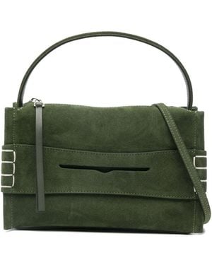 JW Anderson Loafer Small Leather Shoulder Bag - Green