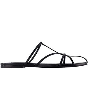 Jil Sander Sandalen Leer Zwart - Blauw