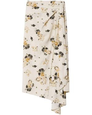 Isabel Marant Faniry Asymmetrische Midi-rok - Naturel