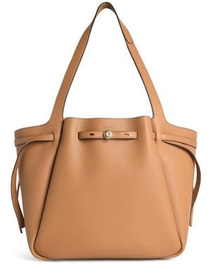 Tory Burch 'Shopping Romy' 'Tiramisu' Beige Lear Tasche - Natur