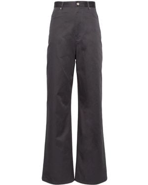 Loewe High-Waisted Cotton Pants - Blue