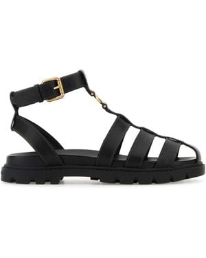 COACH Sculpted Fisherman Sandal - Black