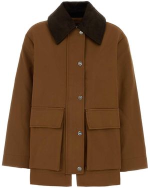 Ganni Heavy Twill Jacket - Brown