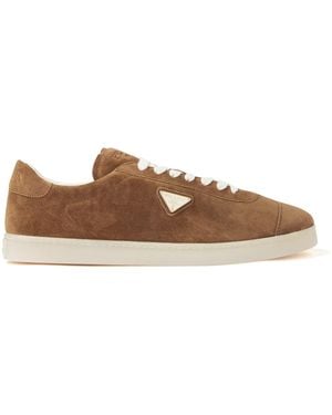 Prada Lane Suede Sneakers - Bruin