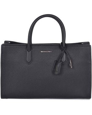 Michael Kors "Scarlett" Bag Made Of Hammered Leather - Black