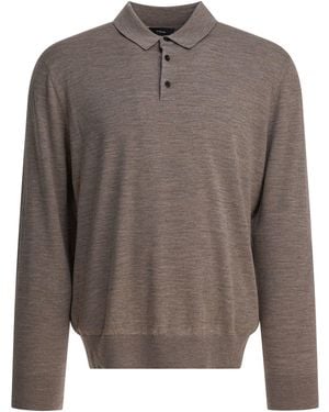Vince Wool And Cashmere Polo Shirt Polo Shirts - Brown