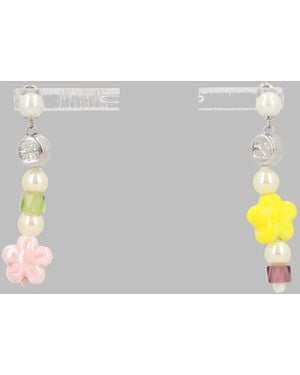 Off-White c/o Virgil Abloh 100% Brass Sculptural Earrings For - Grey