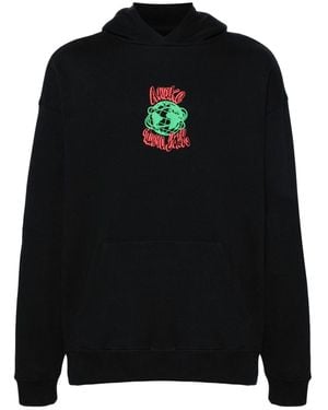 AWAKE NY Sudadera Globe con capucha y logo en relieve - Negro