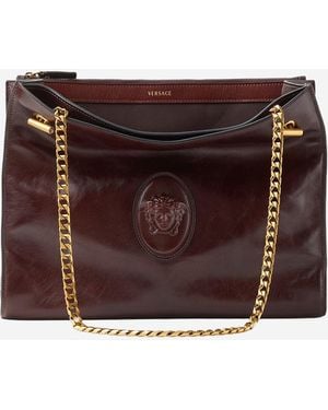 Versace Shoulder Bag Cabine Leather - Purple