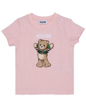 Moschino T Shirt With Logo - Pink
