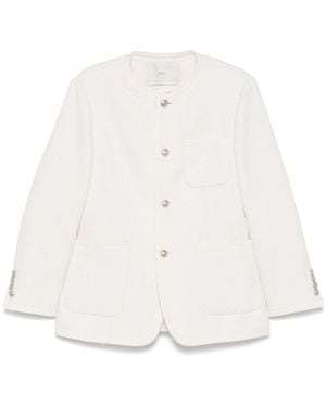DUNST Tweed übergroße Jacke - Weiß