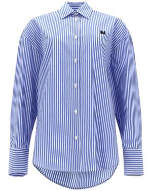 MSGM Camicia Con Logo - Blue