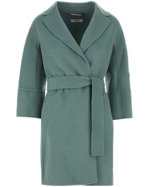 Max Mara Wool Arona Coat - Green