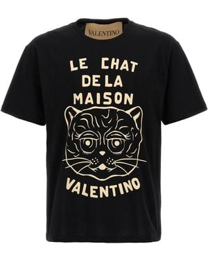 Valentino Garavani 'Le Chat de la Maison' T -Shirt - Schwarz