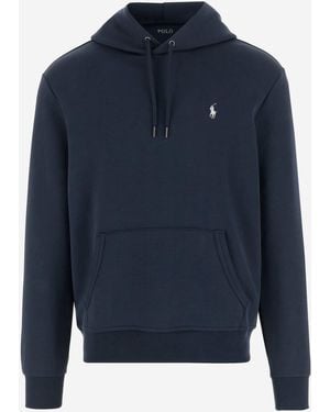 Polo Ralph Lauren Cotton Blend Sweatshirt With Logo - Blue