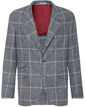 Brunello Cucinelli Wool Deconstructed Jacket - Blue