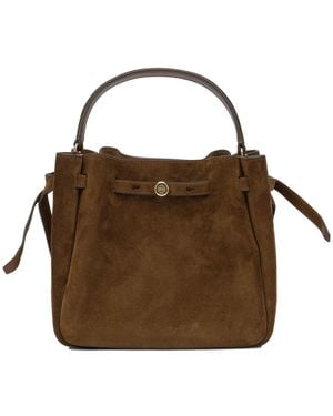 Tory Burch Mini Bucket Handbag With Adjustable Strap - Brown