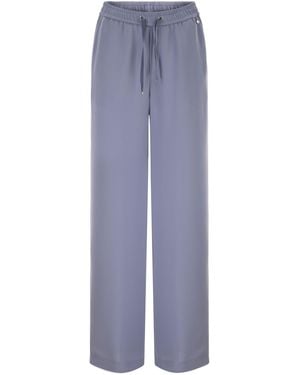 Herno Flowing Wide-Leg Trousers With Drawstring - Blue