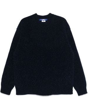 Junya Watanabe Texturierter Strickpullover - Blau