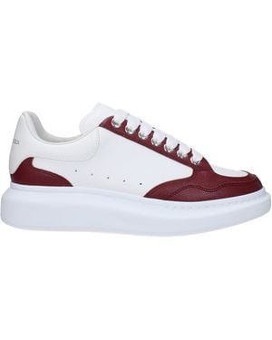 McQueen Trainers Uomo Pelle Bianco/Burgundy - Multicolour