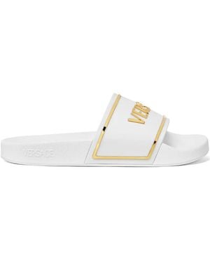 Versace Diapositivas de impresión del logotipo de - Blanco