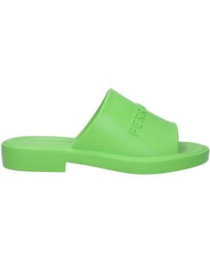 Ferragamo Geneva Flip Flops And Clogs/Lime Rubber - Green