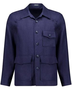 AUTORE Linen Jacket - Blue