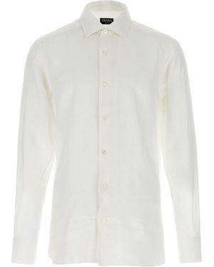 ZEGNA Oasi Linnen Shirt - Wit