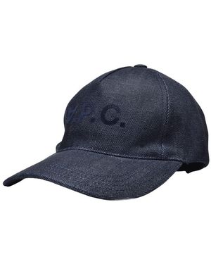 A.P.C. Eden Hut in Denim Blue Canva - Blau