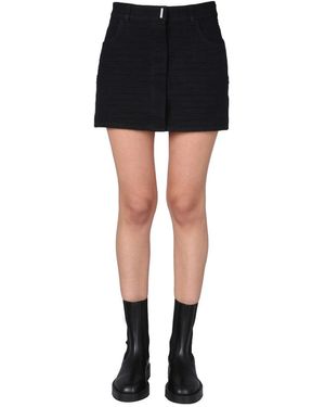 Givenchy 4G-Jacquard Skirt - Black